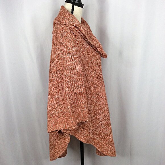 Anna Morgan Poncho Tunic Sweater One Size Cable Knit Cowl Neck Dolman - Picture 2 of 8